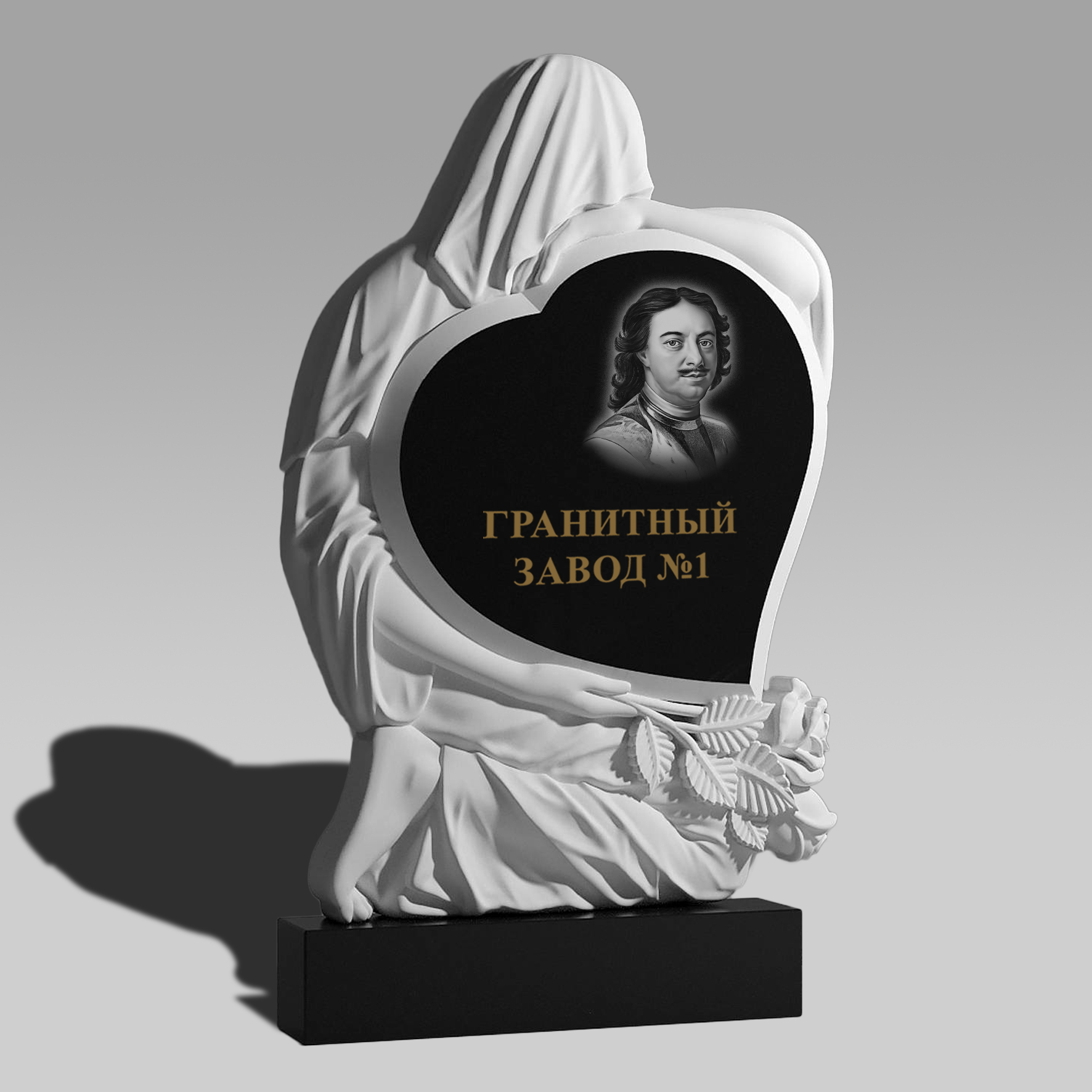 3116 Надгробие резное с плачущим ангелом